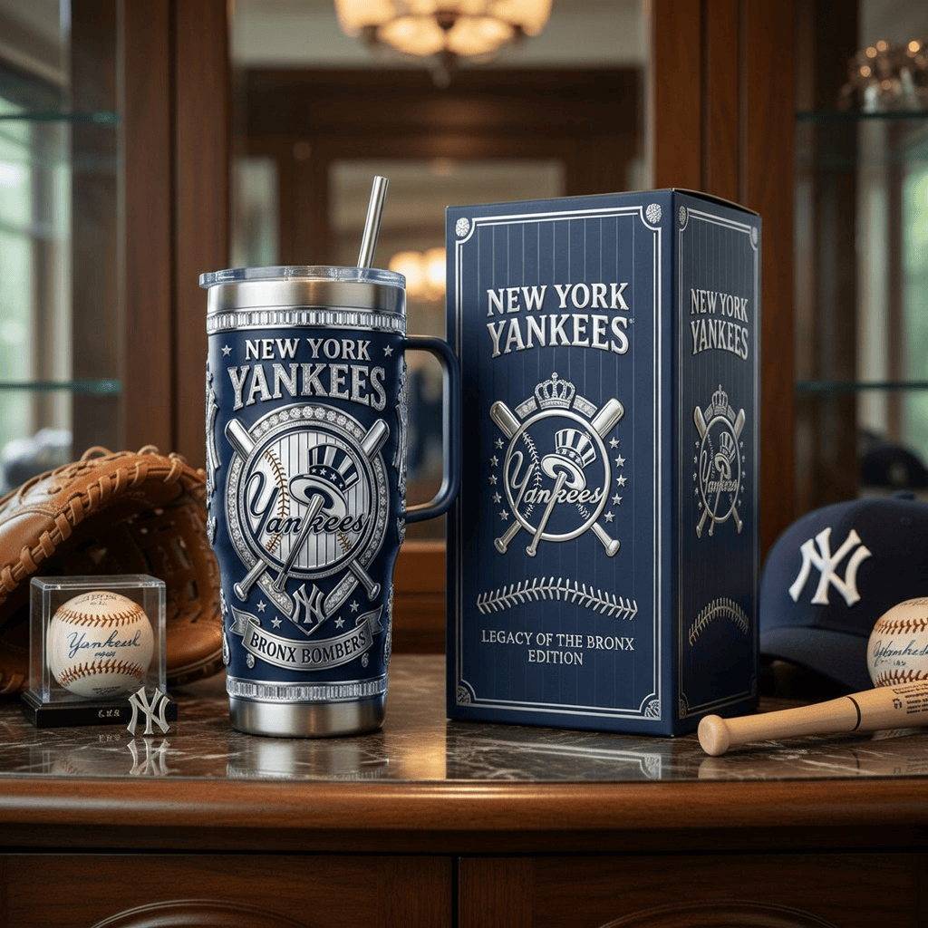 NYY 40oz Tumbler With Handle PDL