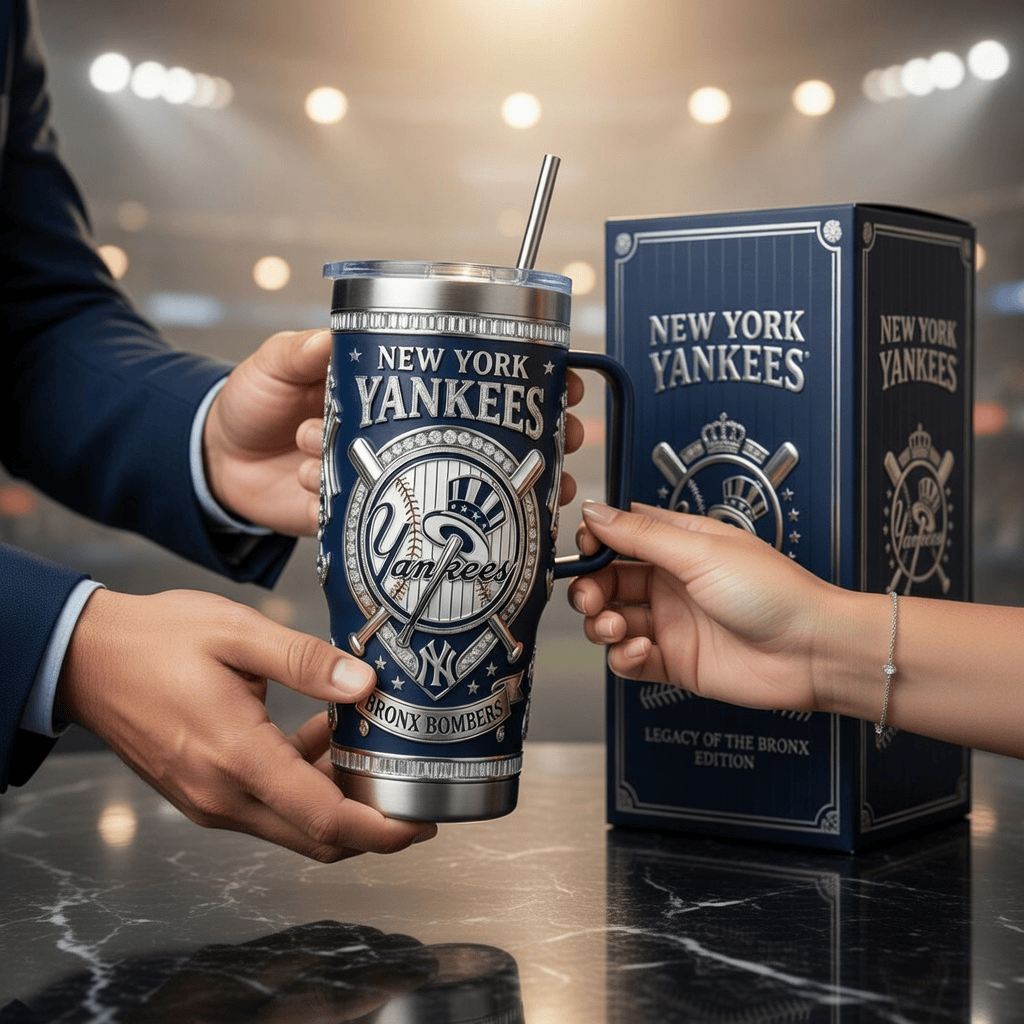 NYY 40oz Tumbler With Handle PDL