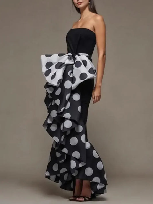 Bonboho Tight Polka Dot Sheath Dress for